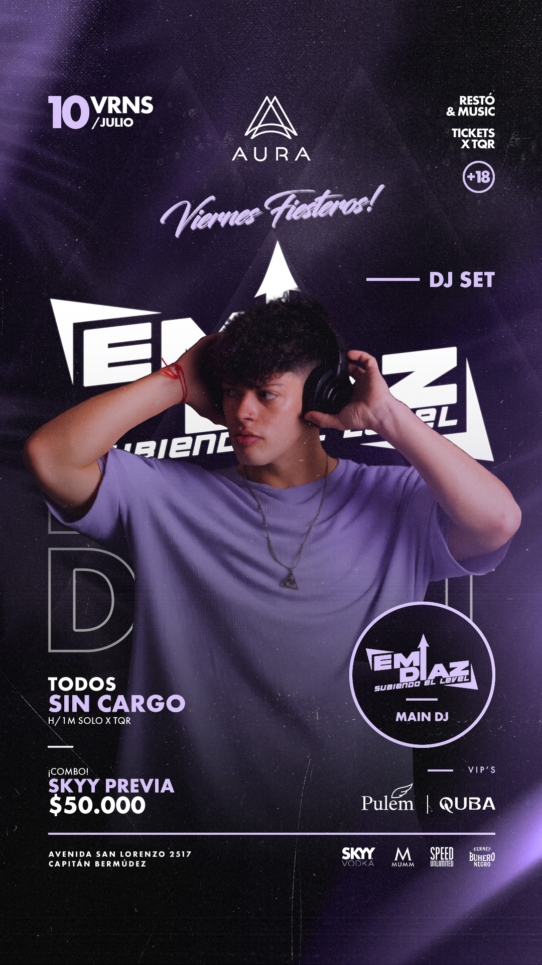 AURA VIERNES +18 🔥 SET LIVE EMI DIAZ🎧